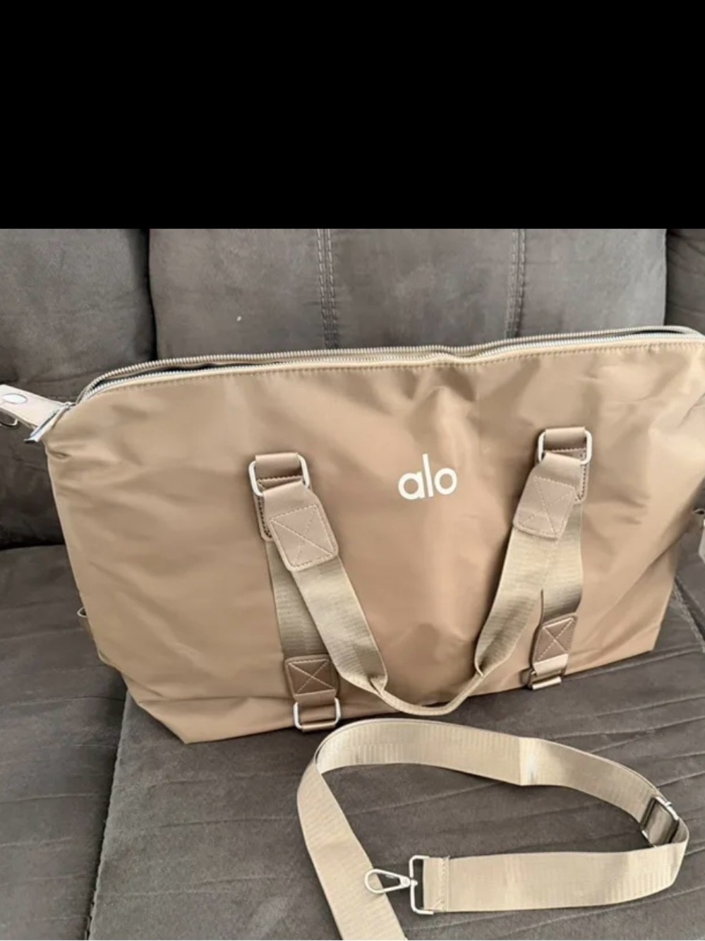 ALO Yoga Men's Tan Laptop Duffel Bag - Neutral Taupe